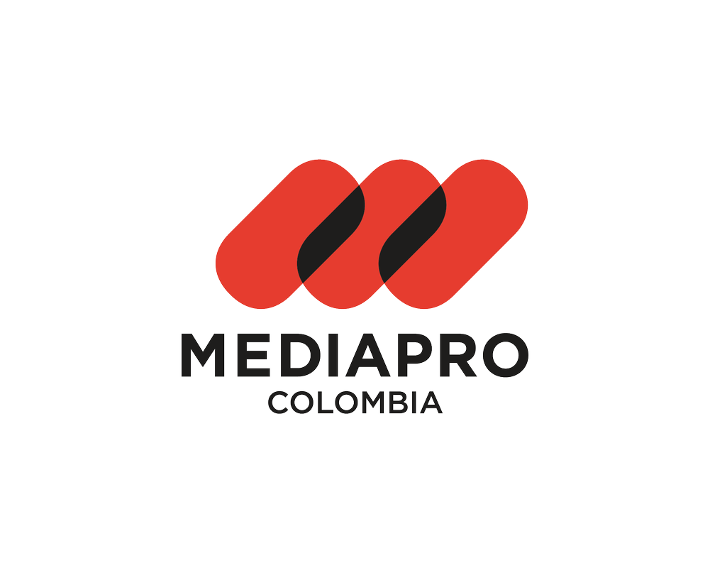 Logo Mediapro Colombia blanco